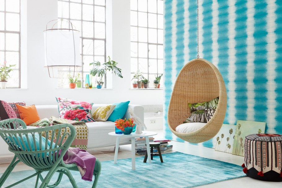 Яркие оттенки в интерьере