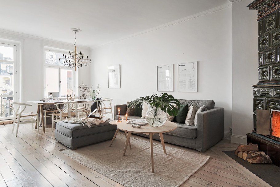 Ковер в интерьере Сканди