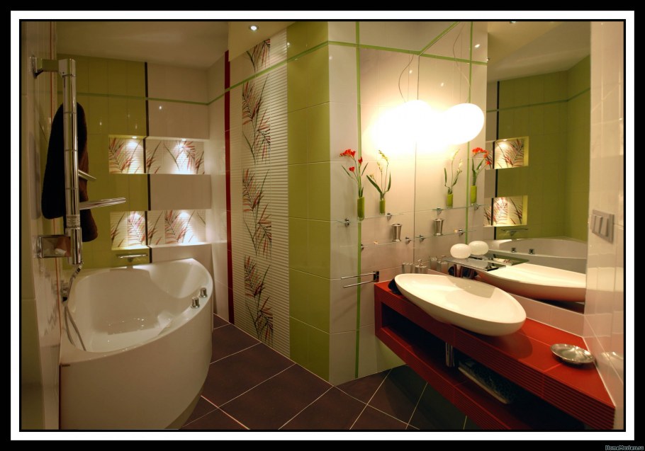 Интерьер обычной ванной комнаты