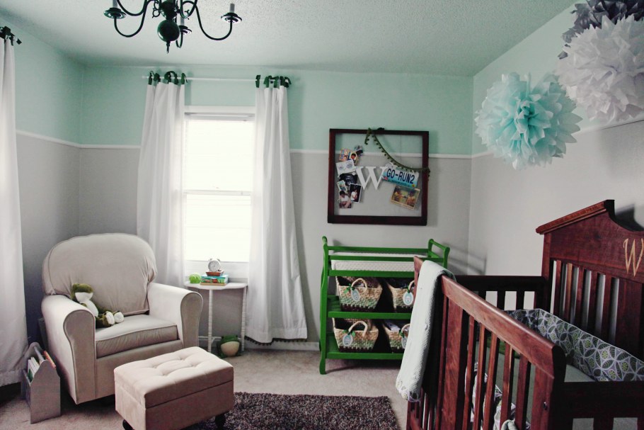 Детская в салатовых тонах