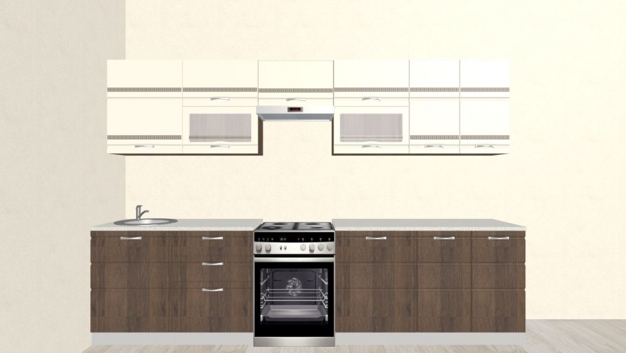 Кухня цвета слоновой кости глянец