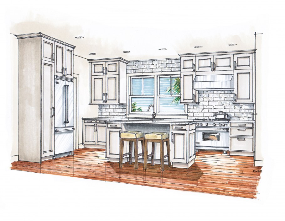 Кухонный гарнитур скетч
