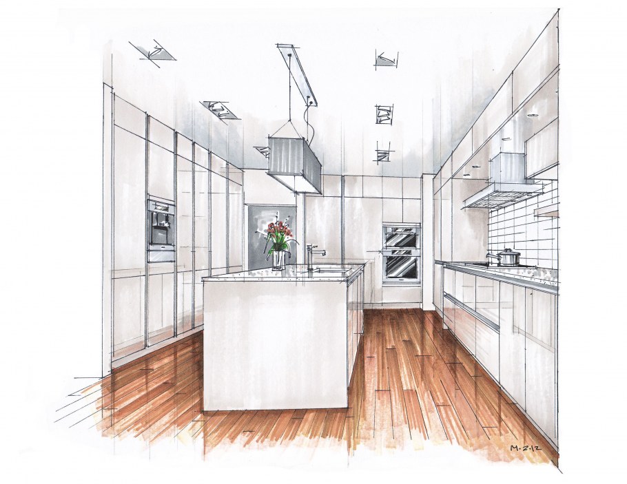 Набросок современной кухни