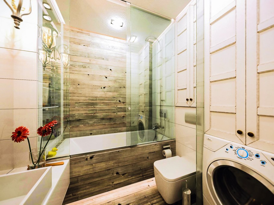 Ванная 2 кв м с душевой кабиной