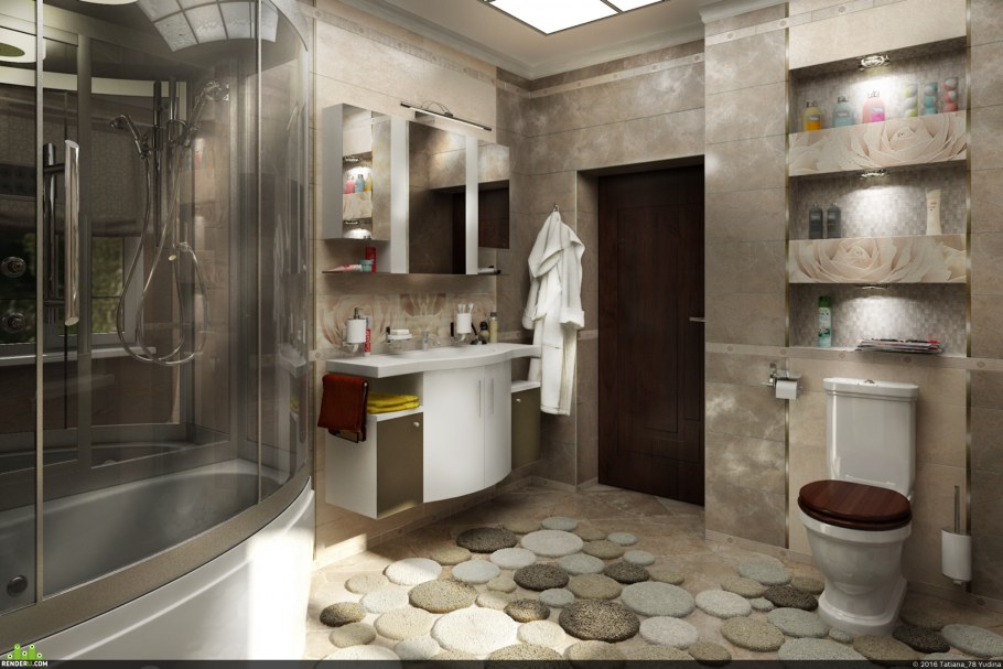 Маленькая ванная с душевой