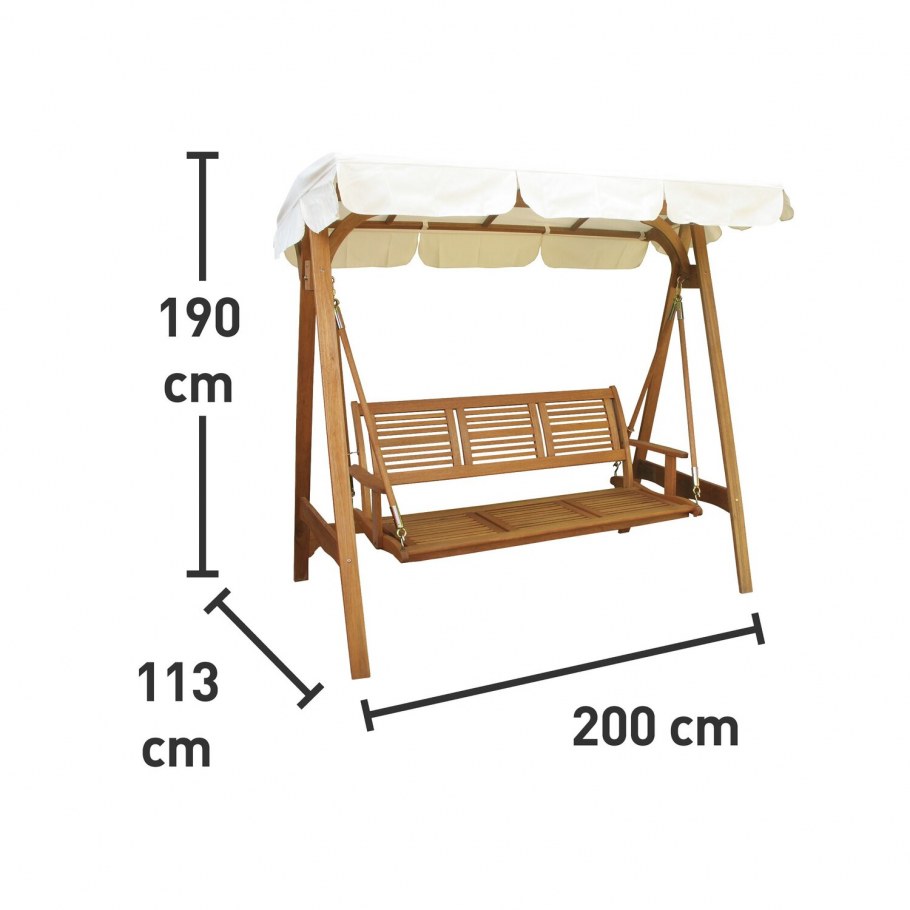 Качели садовые желтые