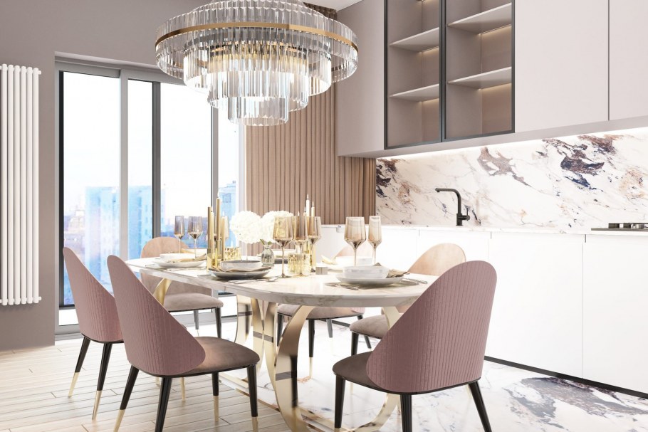 Кухня в светлых тонах