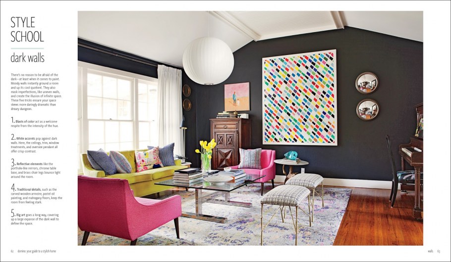 Сочетание с черным цветом в интерьере