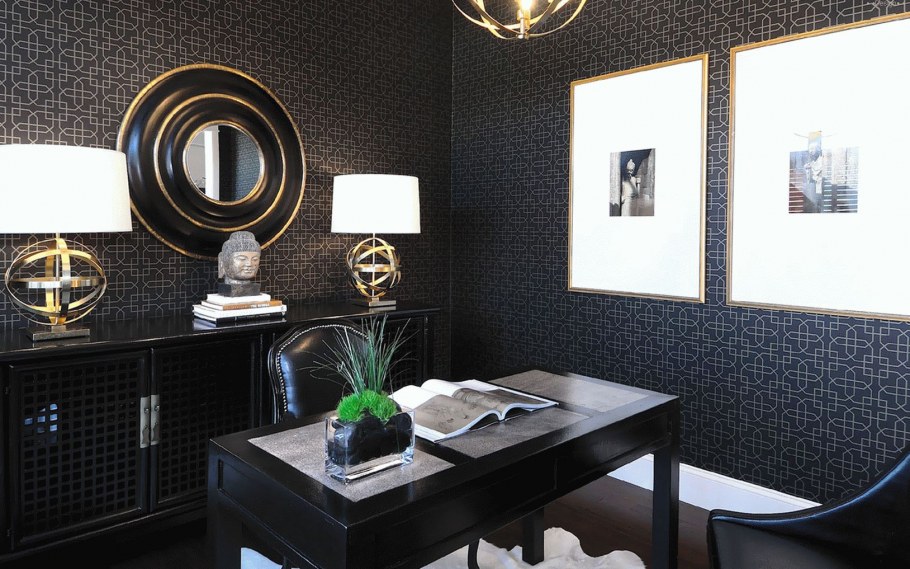 Оливковый цвет в интерьере гостиной