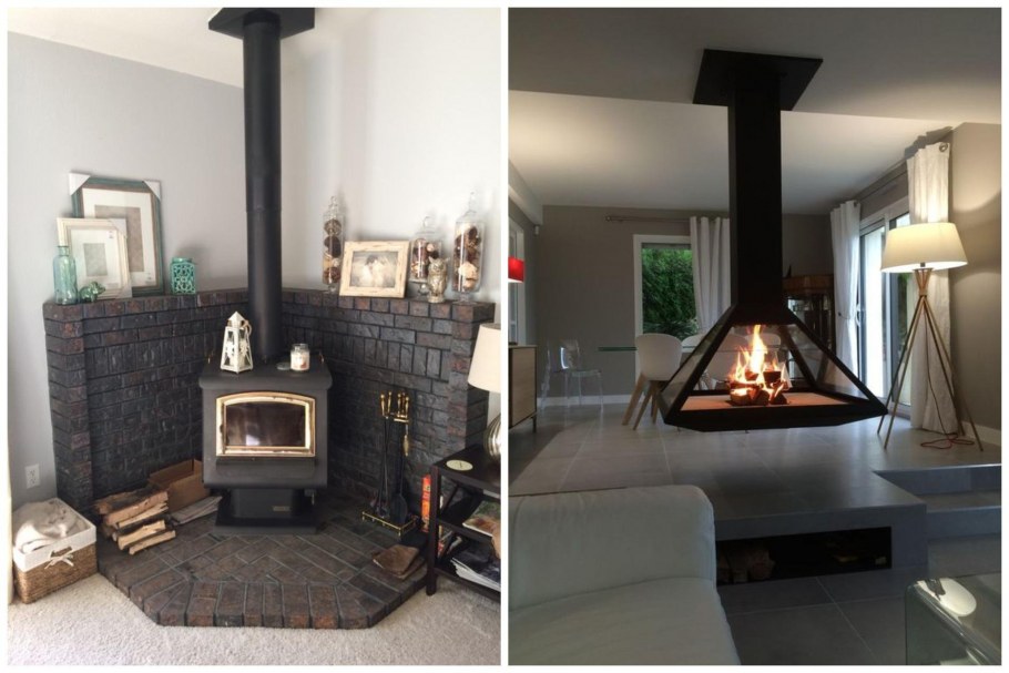 Печка буржуйка в интерьере