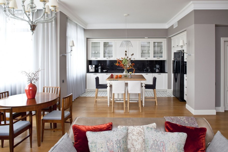 Кухня-гостиная в стиле Фьюжн