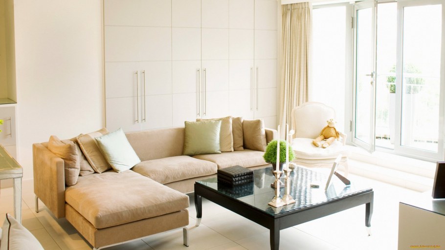 Визуализация диван в интерьере