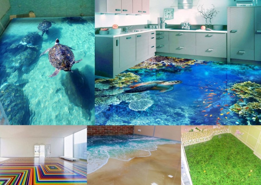 Зеркальный наливной пол