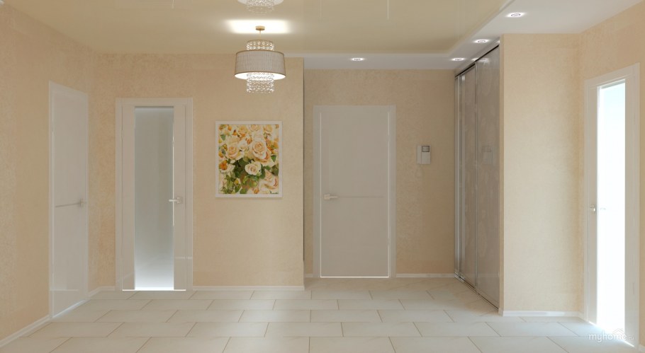 Обои под светлые двери