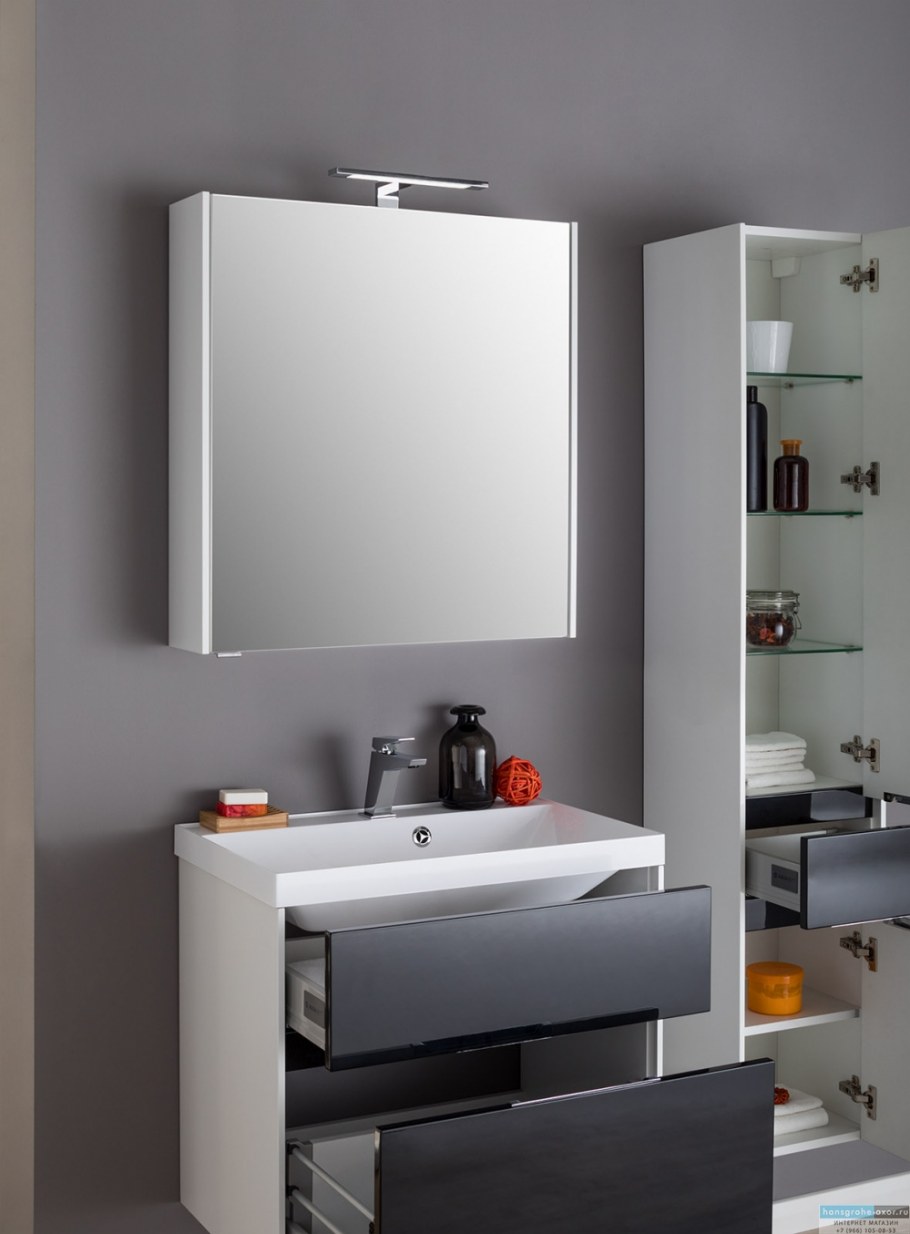 Зеркало-шкаф Aquanet латина 70 белый