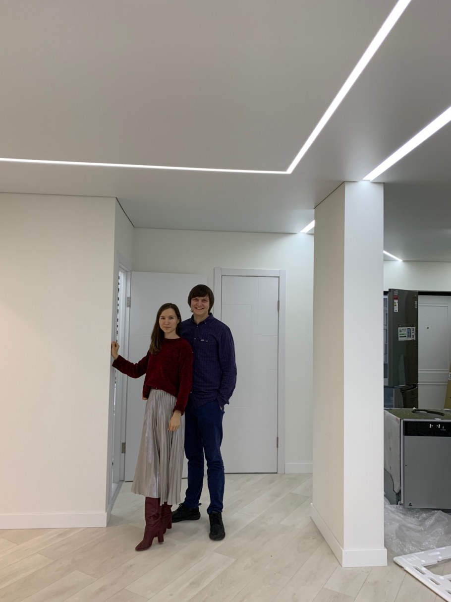 Потолки из гипсокартона с подсветкой для спальни