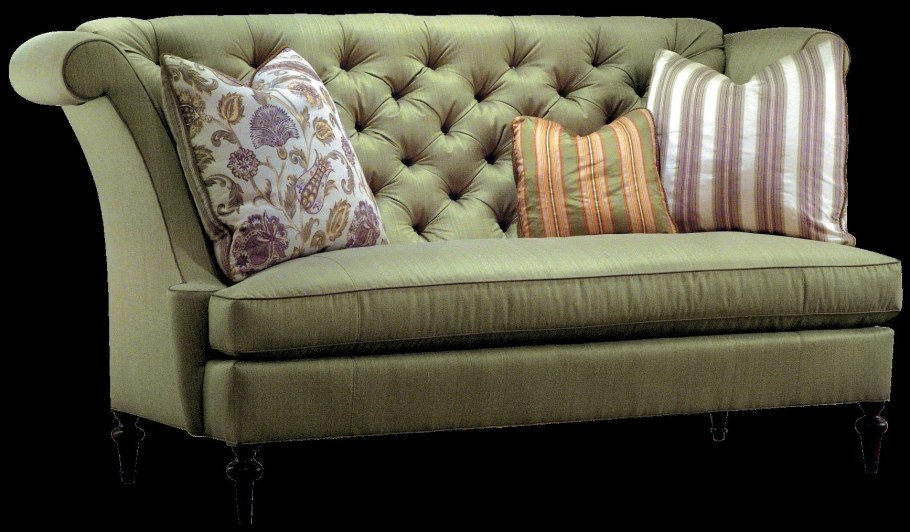 Диван прямой классический с высокой спинкой