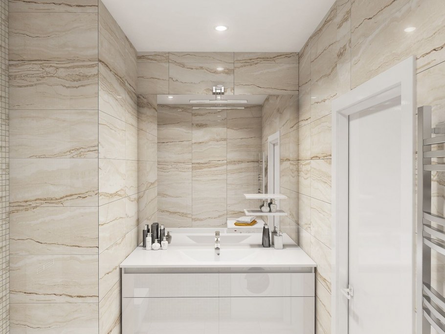 Ванная под мрамор 4 кв м