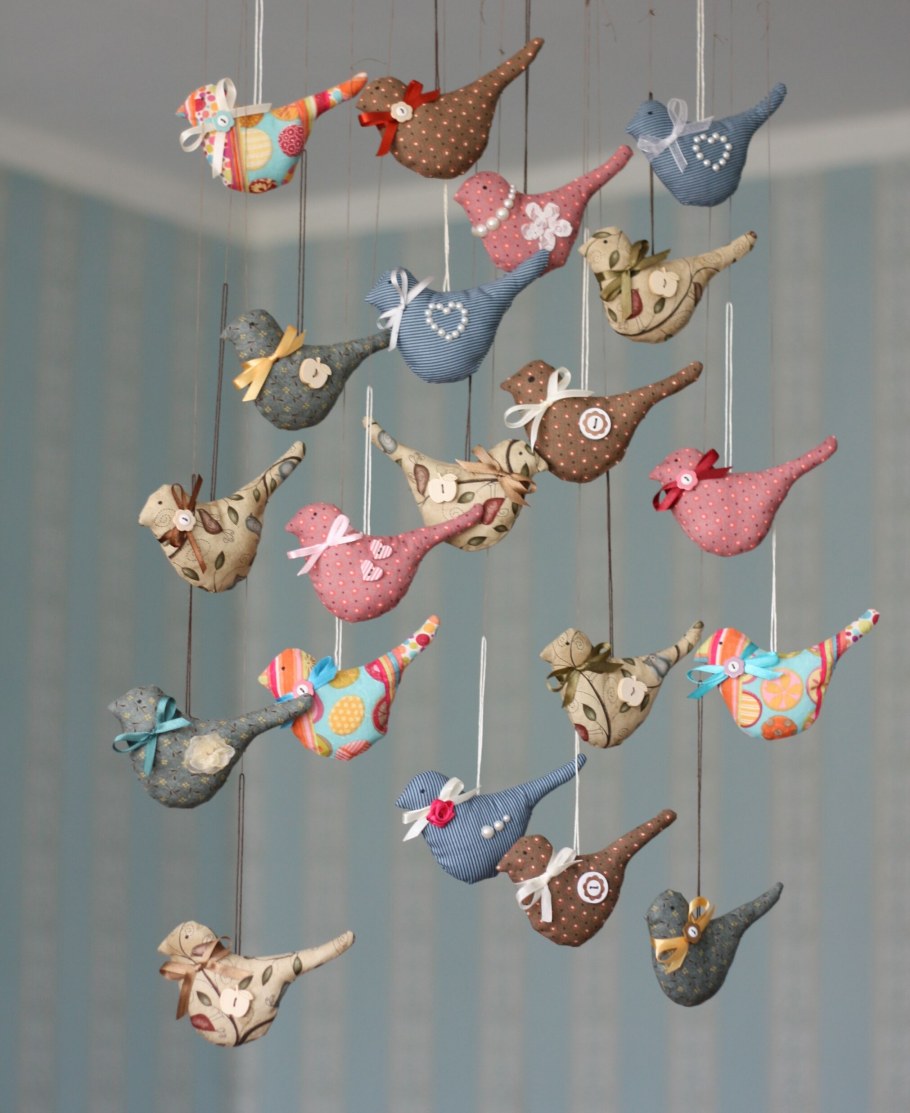 Птички из ткани