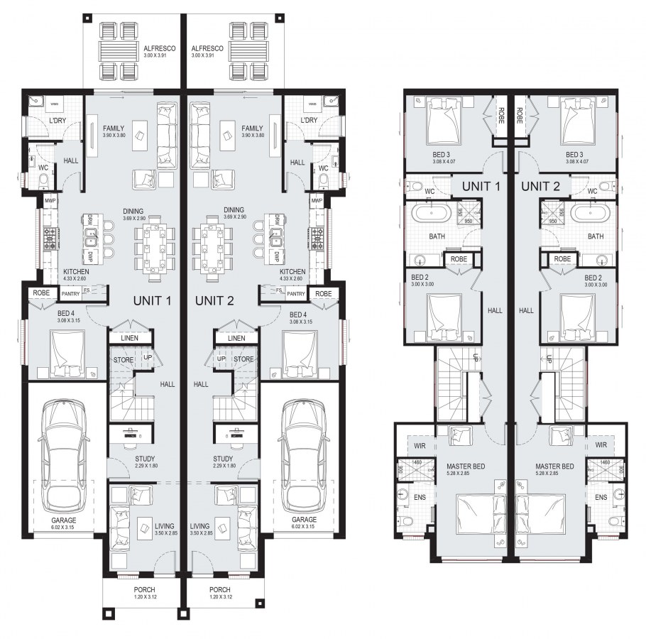Многоквартирный таунхаус план