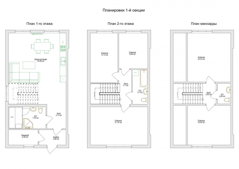 Таунхаус планировка