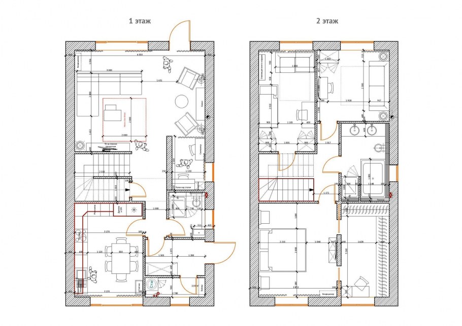 Внутренняя планировка таунхауса