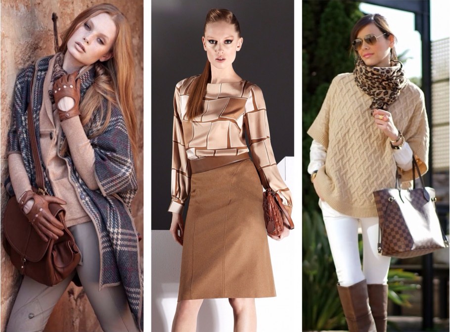 Бежево коричневая гамма в одежде