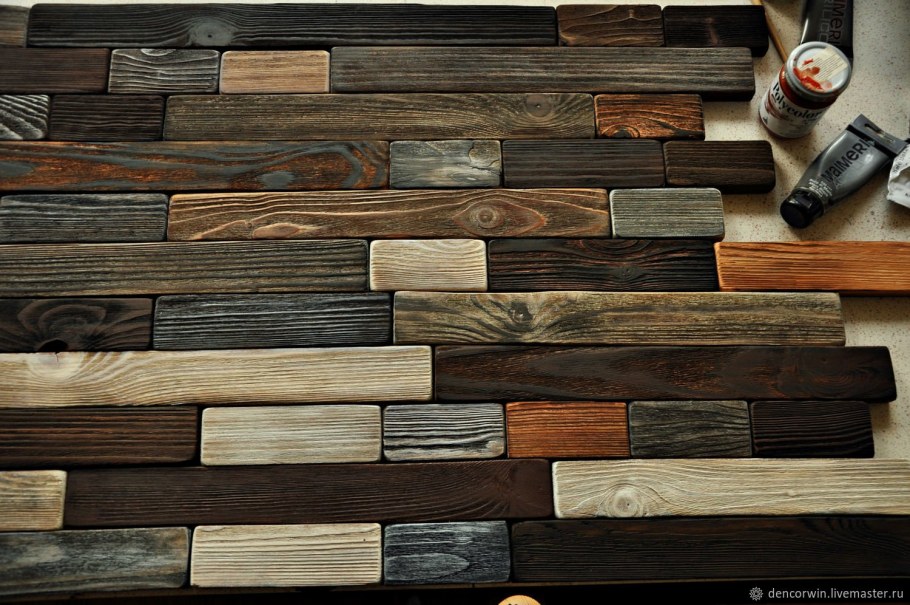 3д панель лофт дерево