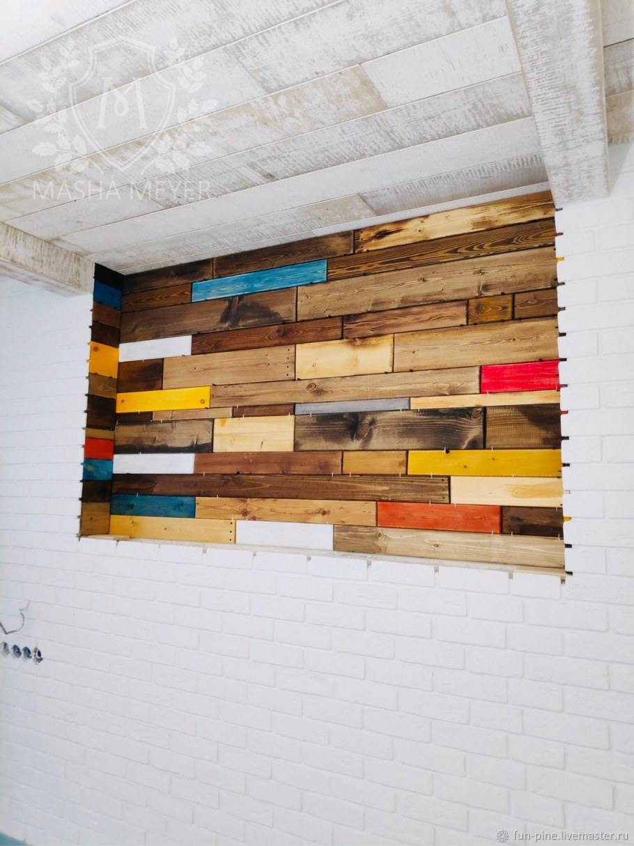 Стеновые панели из амбарной доски лофт