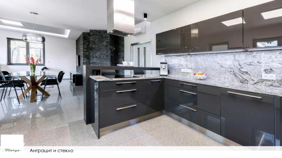 Кухня Феникс цвет антрацит