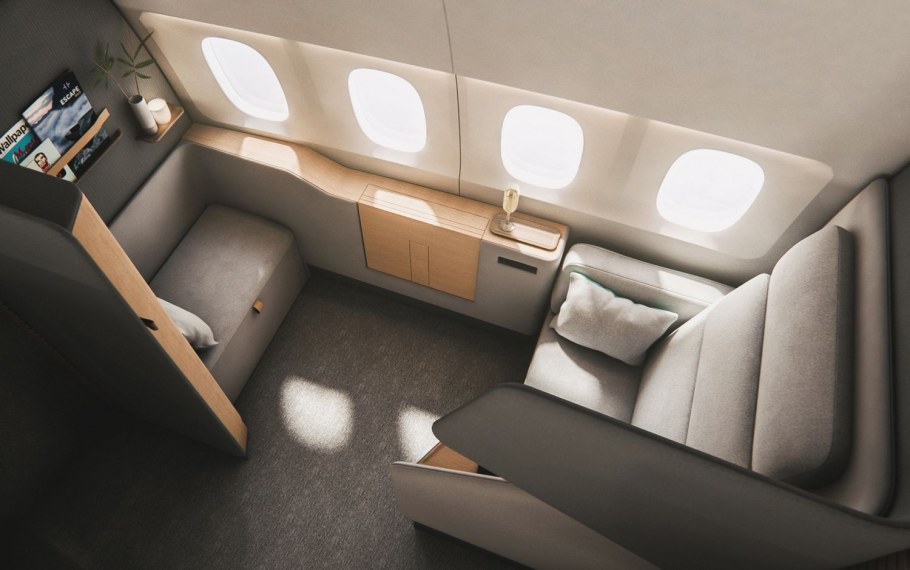 Макет самолета с интерьером