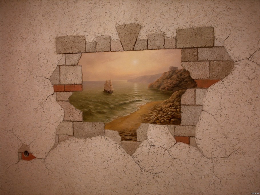 Картина пролом в стене