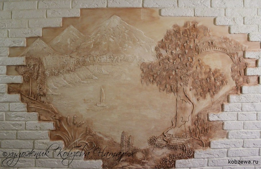 Барельеф на декоративном Камне