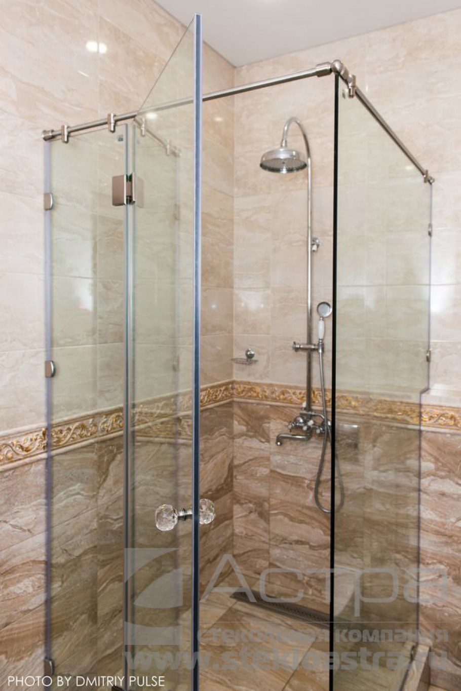 Душ без кабины и поддона