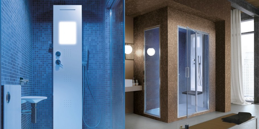 Душевая кабина с лавочкой