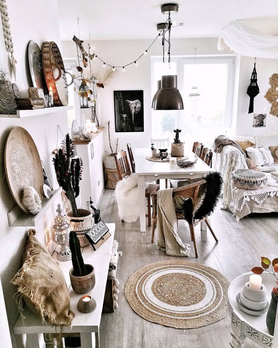 Гостиная в стиле бохо