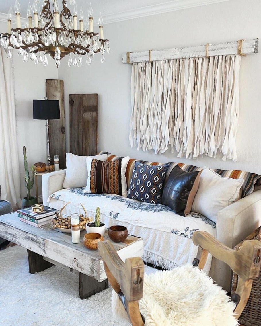 Спальня Сканди бохо