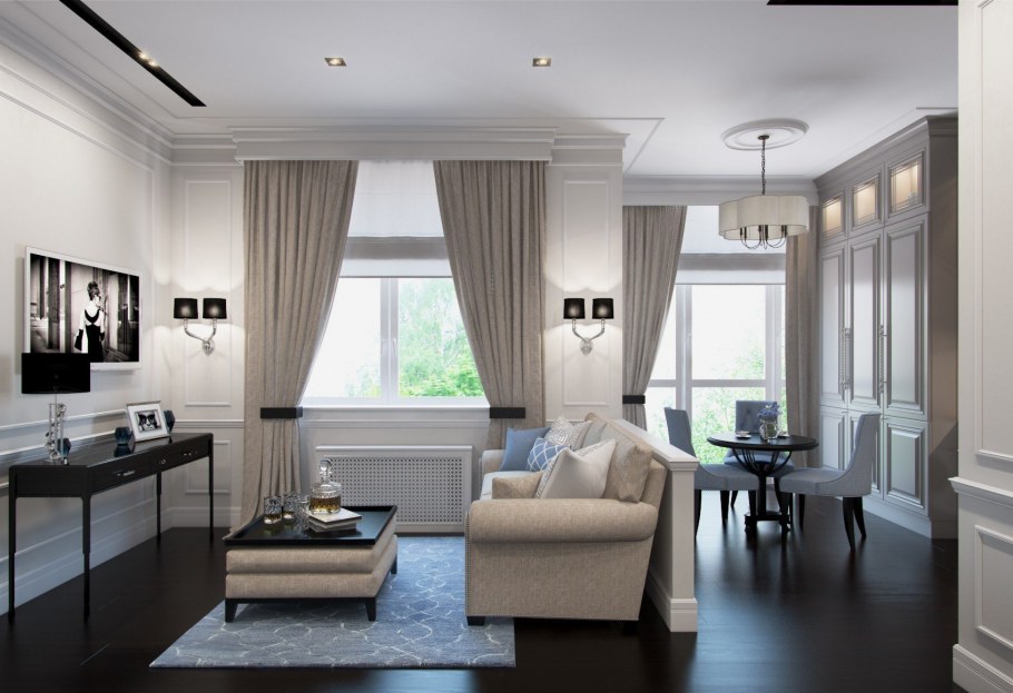 Гостиная столовая в квартире