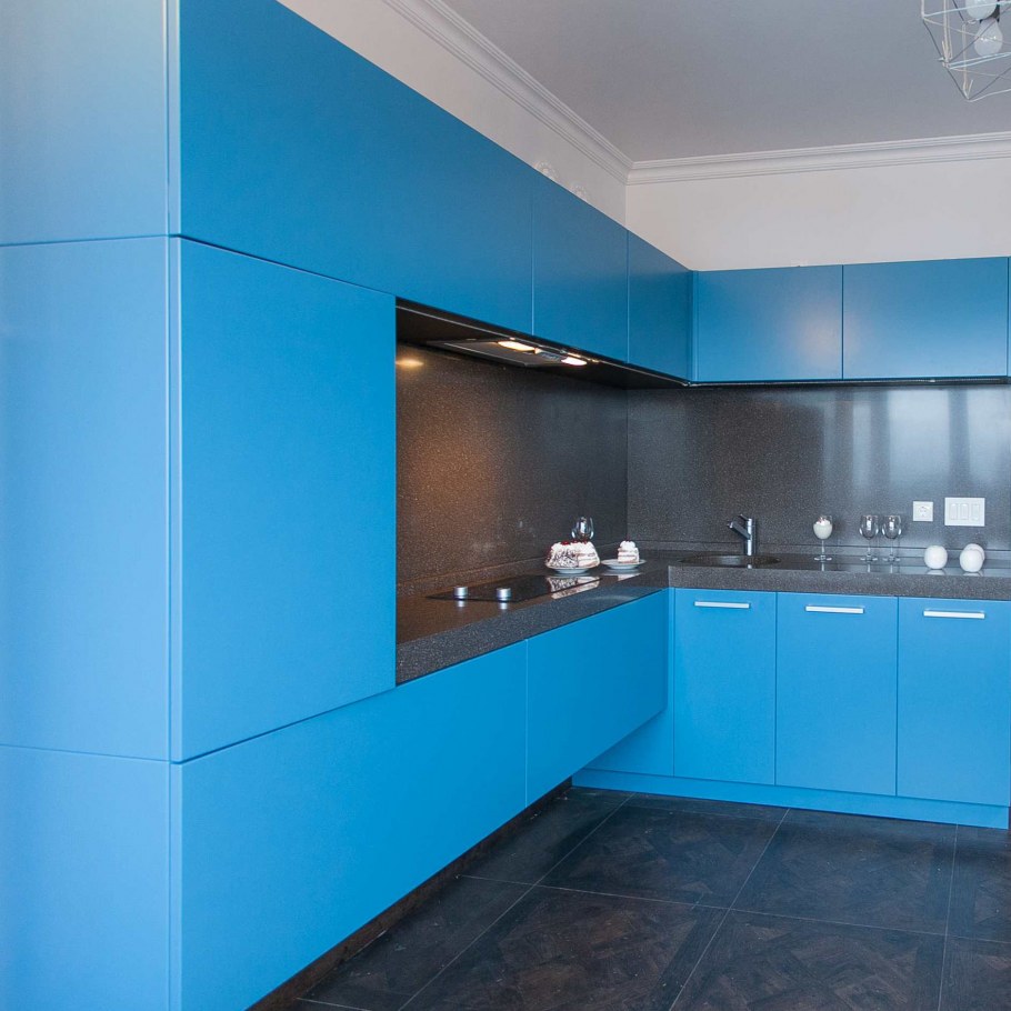 Кухни Скаволини голубая