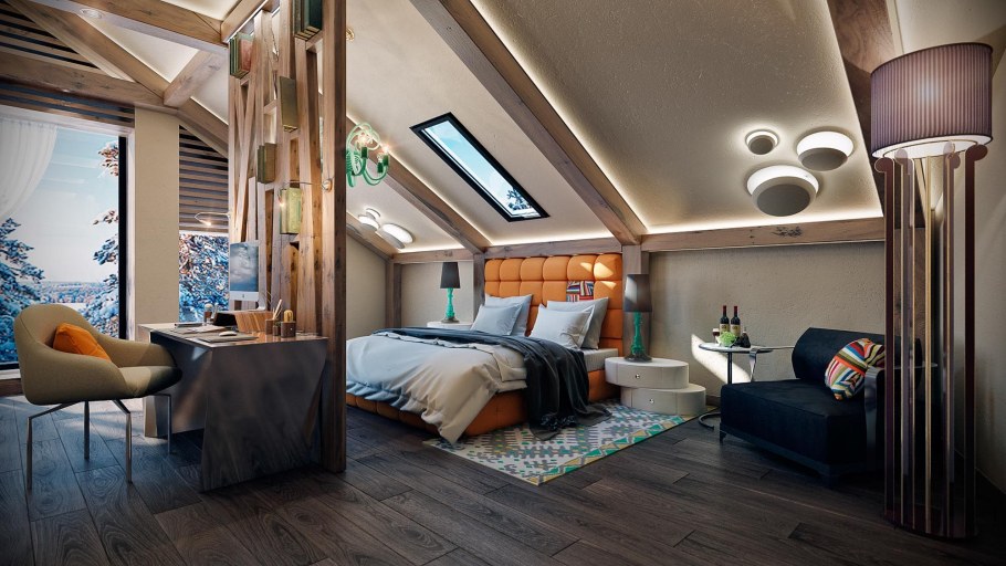 Мансарда в современном стиле