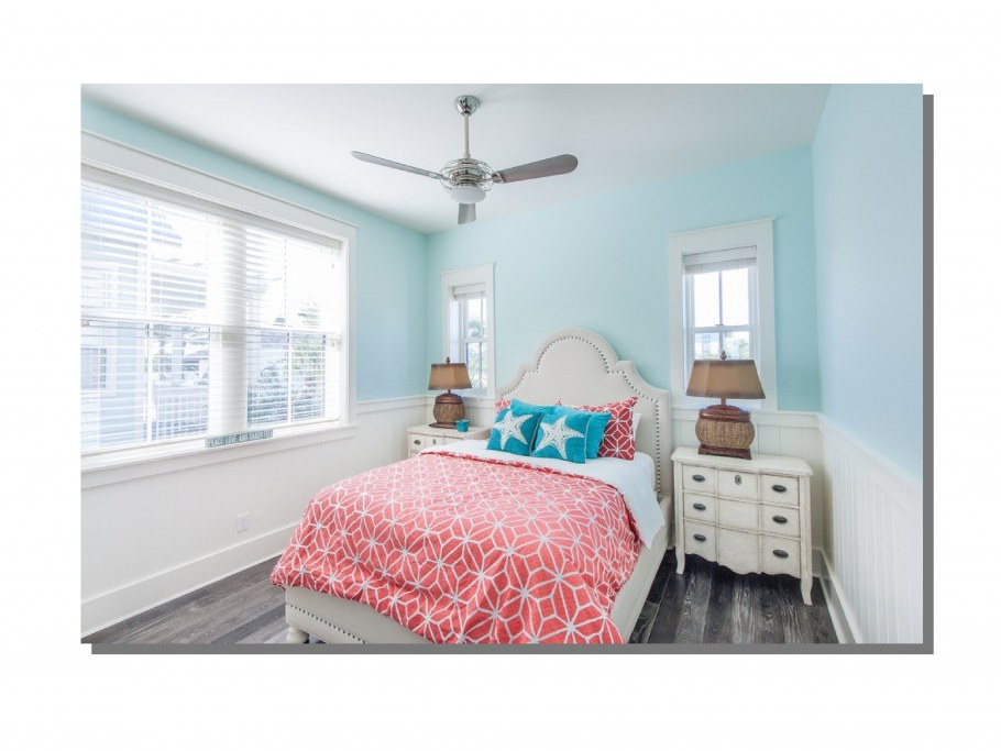 Сочетание бирюзового и кораллового в интерьере