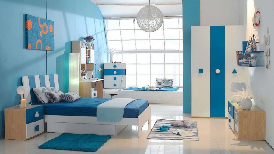 Голубая комната для мальчика