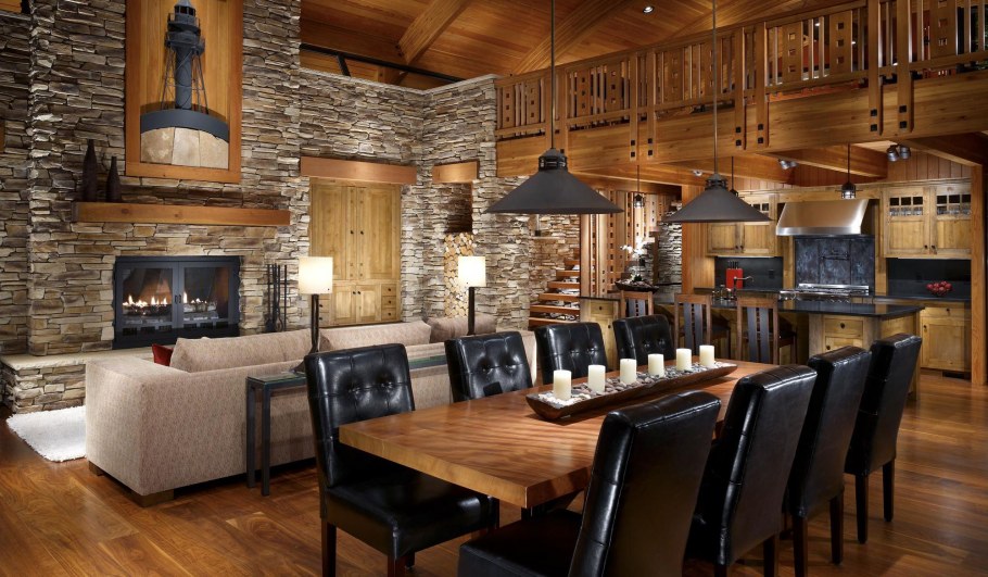 Отделка в стиле Шале в загородном доме