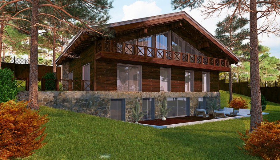 Спальня в стиле Шале Куршевель