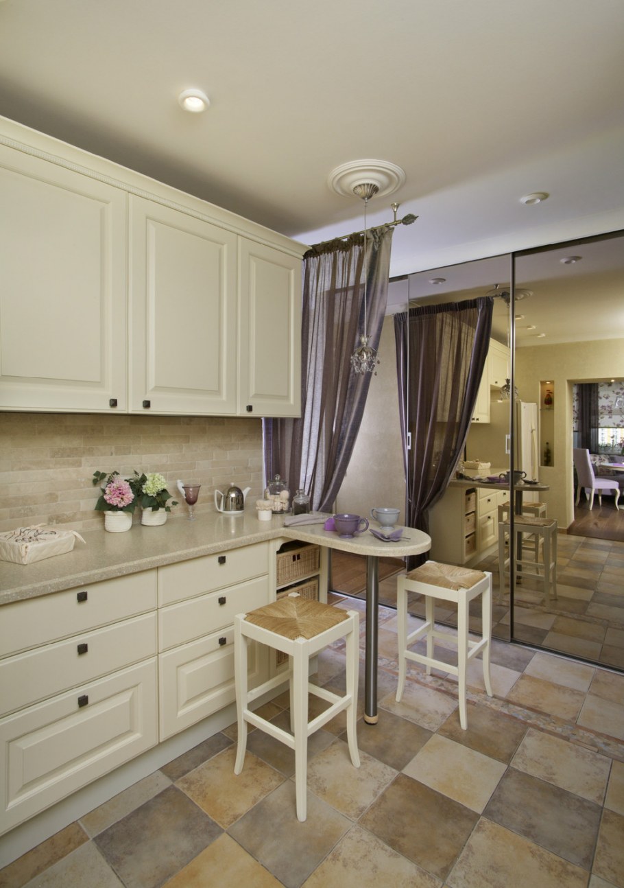 Лавандовые шторы в интерьере