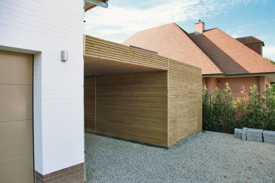 Крыша между домом и гаражом