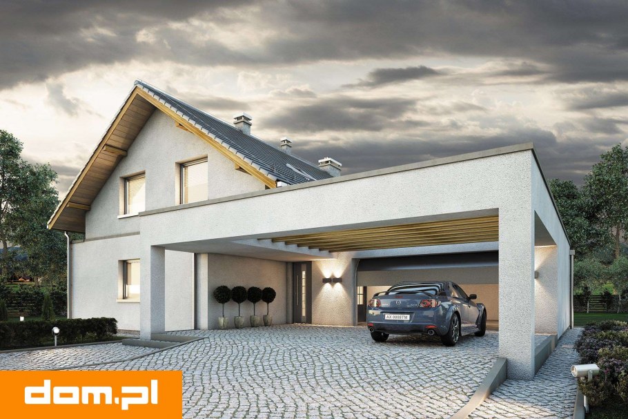 Современный двухэтажный гараж