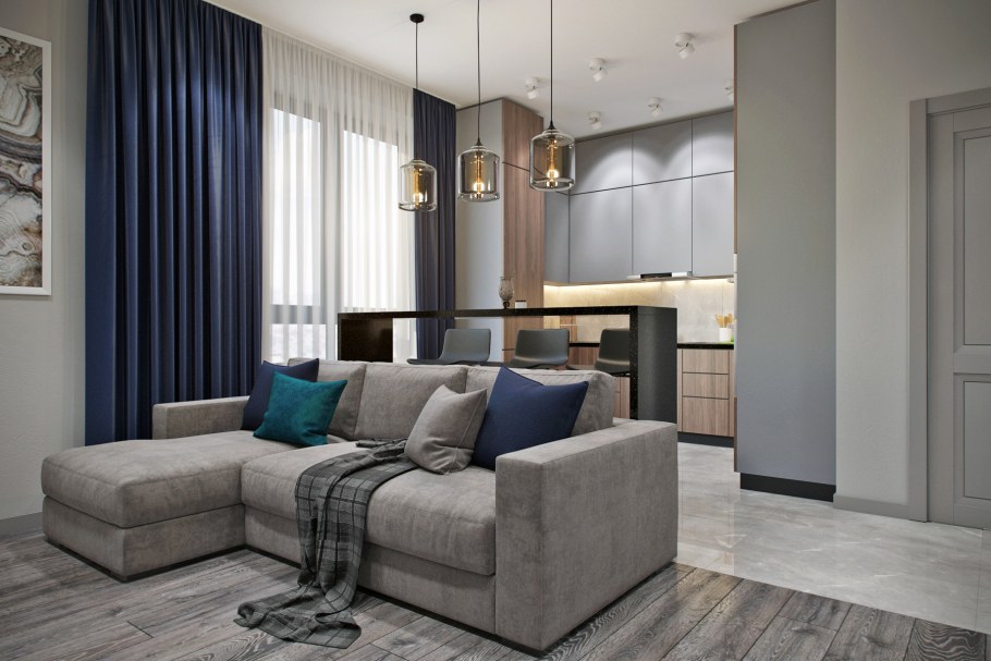 Квартира студия в современном стиле