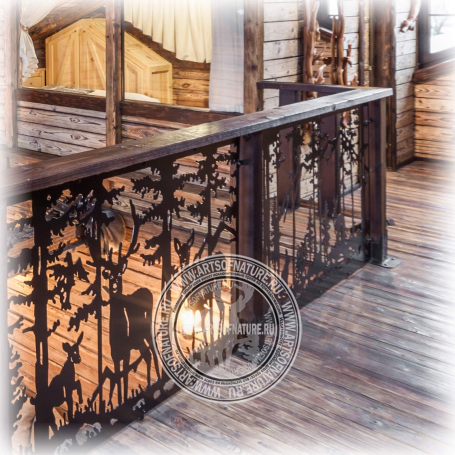 Перила для веранды из металла