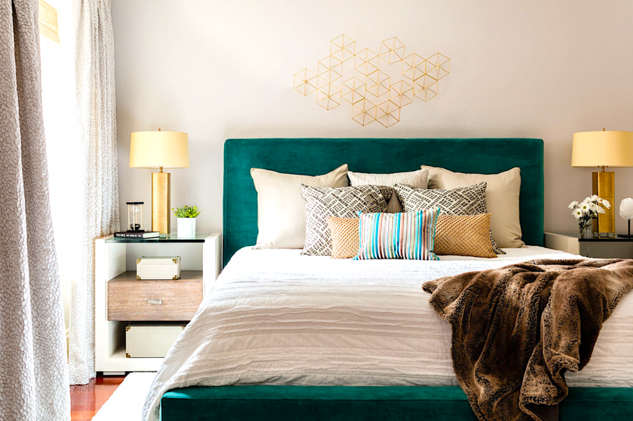 Спальня в изумрудном цвете